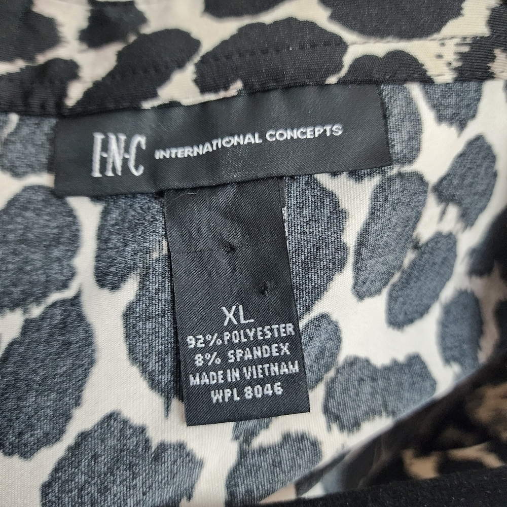 INC 3/4 Sleeve Animal Print Blouse Top XL - Picture 13 of 15